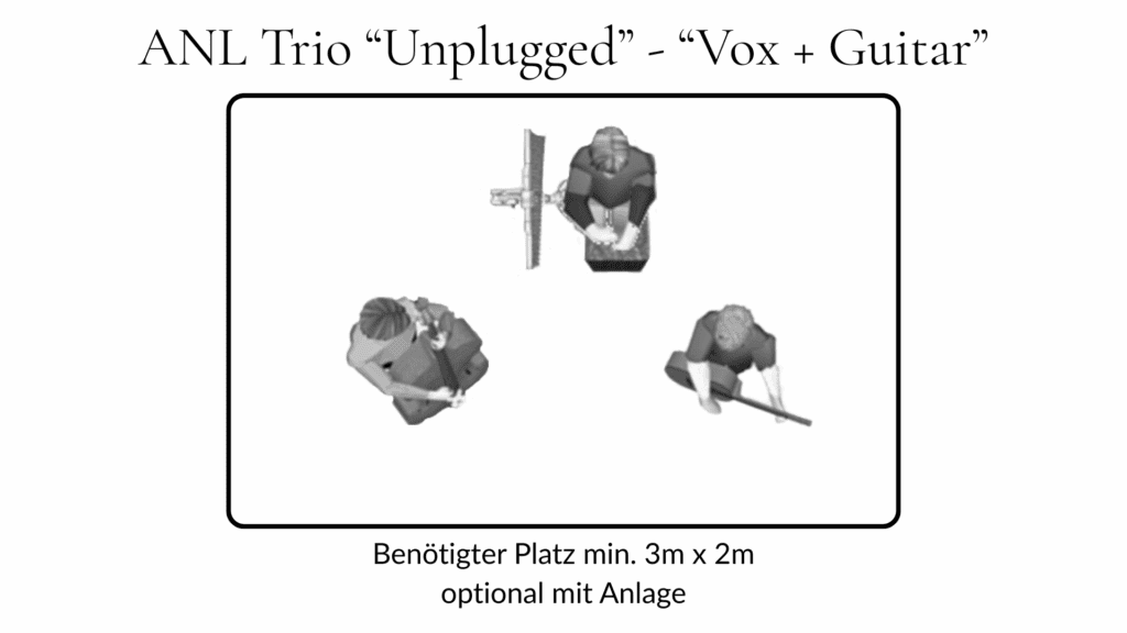 Hochzeits- und Galamusik mit ANL Trio Unplugged, Vox & Gitarre in Graz.